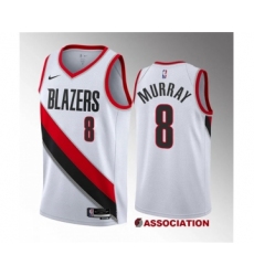 Men's Portland Trail Blazers #8 Kris Murray White 2023 Draft Association Edition Stitched Basketball Jersey