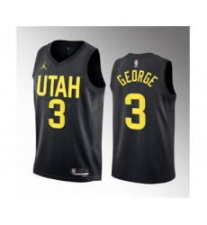 Men's Utah Jazz #3 Keyonte George Black 2023 Draft Statement Edition Stitched Basketball Jersey