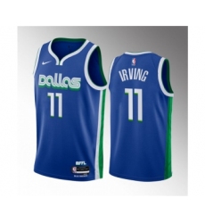 Men's Dallas Mavericks #11 Kyrie Irving Blue 2022-23 City Edition Stitched Basketball Jersey