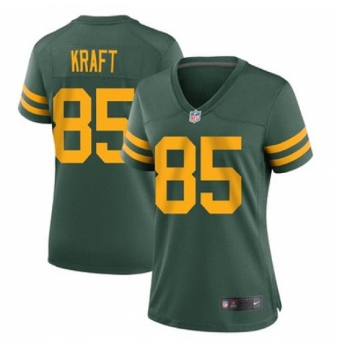 Women Green Bay Packers #85 Tucker Kraft Rush Vapor Untouchable Stitched Football Jersey