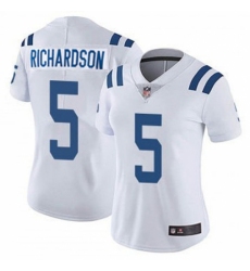 Women Indianapolis Colts #5 Anthony Richardson White 2024 F U S E Vapor Limited Stitched Football Jersey