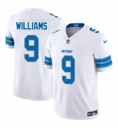 Youth Detroit Lions #9 Jameson Williams White 2024 F U S E Vapor Limited Stitched Jersey