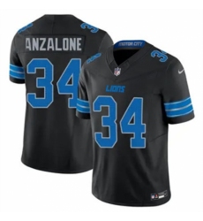 Youth Detroit Lions #34 Alex Anzalone Black Vapor Stitched Nike NFL Jersey