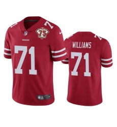 Men's San Francisco 49ers #71 Trent Williams Red 75th Anniversary Vapor Untouchable Limited Stitched Football Jersey