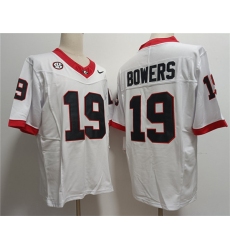 Gonzaga Bulldogs #19 Brock Bowers White Stitched Jersey