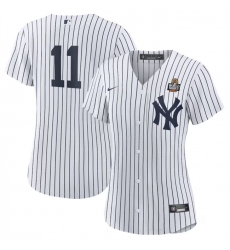 Women's New York Yankees #11 Anthony Volpe White 2024 World Series Cool Base Stitched Baseball Jersey(Run Small)