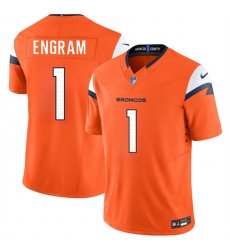 Men's Denver Broncos #1 Evan Engram Orange 2025 F.U.S.E. Vapor Limited Football Stitched Jersey