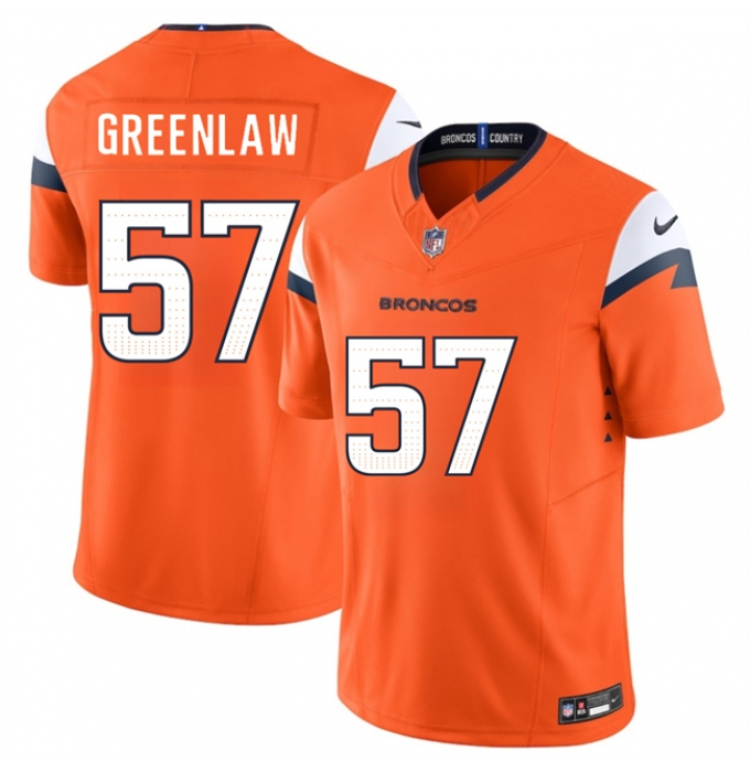 Men's Denver Broncos #57 Dre Greenlaw Orange 2025 F.U.S.E. Vapor Limited Football Stitched Jersey