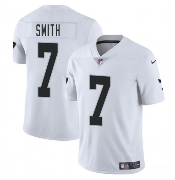 Men's Las Vegas Raiders #7 Geno Smith White 2025 Vapor Football Stitched Jersey