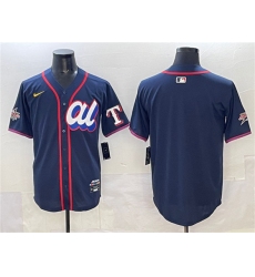 Men's American League Texas Rangers Blank Navy 2025 All-Star Edition Limited Stitched Baseball Jersey