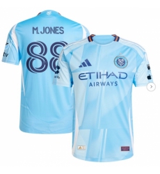 Men's New York City FC Malachi Jones adidas Light Blue 2025 The Excelsior Kit Authentic Player Jersey