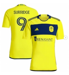 Mens Nashville SC Sam Surridge adidas Yellow 2024 The 615 Kit Replica Player Jersey