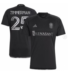 Mens Nashville SC Walker Zimmerman adidas Black 2023 Man In Black Kit Replica Player Jersey