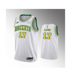 Men's Houston Rockets #17 Tari Eason White Swingman Classic Edition Stitched Basketball Jersey