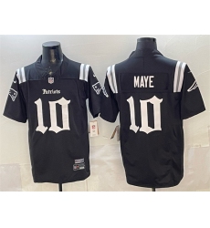 Men's New England Patriots #10 Drake Maye Black F.U.S.E. Gothic Revolution Edition Stitched Football Jersey
