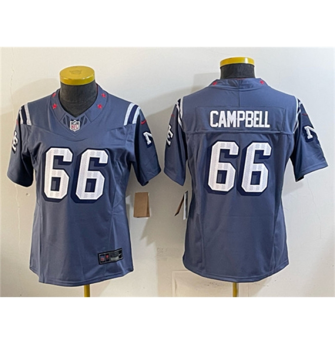 Youth New England Patriots #66 Will Campbell Navy 2025 “Rivalries” F.U.S.E Vapor Limited Football Stitched Jersey