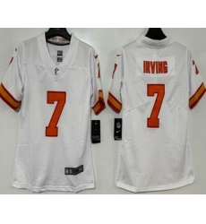 Women's Tampa Bay Buccaneers #7 Bucky Irving Limited White Throwback Vapor Jersey