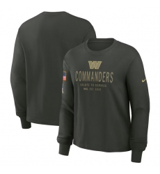 Men's Washington Commanders Dark Green 2025 Salute to Service Sideline Dri-FIT Long Sleeve T-Shirt