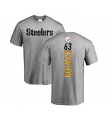 Football Pittsburgh Steelers #63 Dermontti Dawson Ash Backer T-Shirt