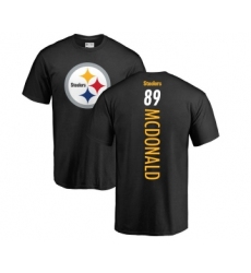Football Pittsburgh Steelers #89 Vance McDonald Black Backer T-Shirt