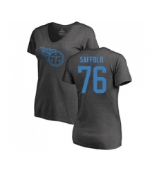 Football Women's Tennessee Titans #76 Rodger Saffold Ash One Color T-Shirt