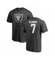 Football Oakland Raiders #7 Mike Glennon Ash One Color T-Shirt