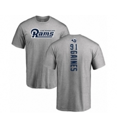 Football Los Angeles Rams #91 Greg Gaines Ash Backer T-Shirt