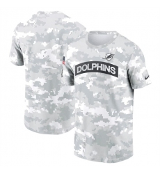 Men's Miami Dolphins 2024 Arctic Camo Salute To Service Performance T-Shirt