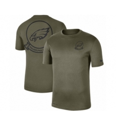 Football Men's Philadelphia Eagles Olive 2019 Salute to Service Sideline Seal Legend Performance T-Shirt