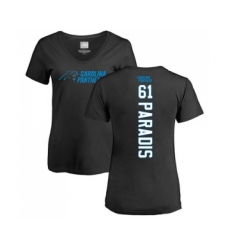 Football Women's Carolina Panthers #61 Matt Paradis Black Backer T-Shirt