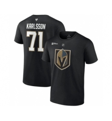 Men's Vegas Golden Knights #71 William Karlsson Black 2023 Stanley Cup Champions Name & Number T-Shirt
