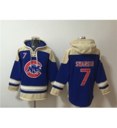 Men's Chicago Cubs #7 Dansby Swanson Ageless Must-Have Lace-Up Pullover Hoodie