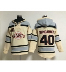 Men's San Francisco Giants #40 Madison Bumgarner Home Cream MLB Hoodie