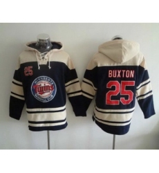 Men's Minnesota Twins #25 Byron Buxton Navy Blue Baseball MLB Hoodie
