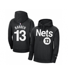Men's Brooklyn Nets #13 James Harden 2021 Black Pullover Basketball Hoodie