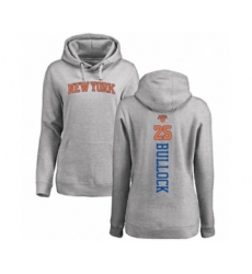 Basketball Women's New York Knicks #25 Reggie Bullock Ash Backer Pullover Hoodie