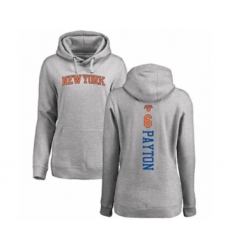 Basketball Women's New York Knicks #6 Elfrid Payton Ash Backer Pullover Hoodie