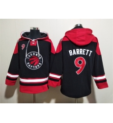 Men's Toronto Raptors #9 RJ Barrett Black Red Lace-Up Pullover Hoodie