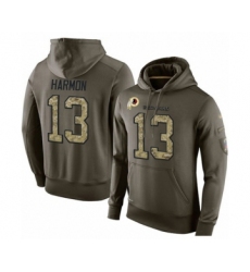 Football Men's Washington Redskins #13 Kelvin Harmon Green Salute To Service Pullover Hoodie