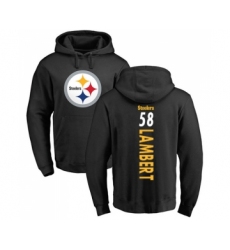 Football Pittsburgh Steelers #58 Jack Lambert Black Backer Pullover Hoodie