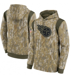 Men's Tennessee Titans Nike Camo 2021 Salute To Service Performance Pullover Hoodie