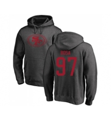 Football San Francisco 49ers #97 Nick Bosa Ash One Color Pullover Hoodie