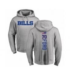 Football Buffalo Bills #70 Cody Ford Ash Backer Pullover Hoodie