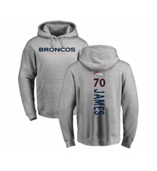 Football Denver Broncos #70 Ja'Wuan James Ash Backer Pullover Hoodie