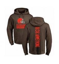 Football Cleveland Browns #52 Ray-Ray Armstrong Brown Backer Pullover Hoodie
