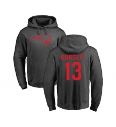Football New England Patriots #13 Phillip Dorsett Ash One Color Pullover Hoodie