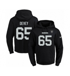 Football Men's Oakland Raiders #65 Jordan Devey Black Name & Number Pullover Hoodie