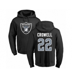 Football Oakland Raiders #22 Isaiah Crowell Black Name & Number Logo Pullover Hoodie