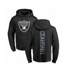 Football Oakland Raiders #54 Brandon Marshall Black Backer Pullover Hoodie