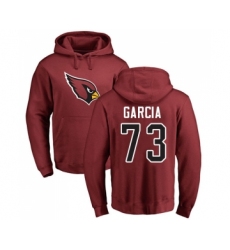 Football Arizona Cardinals #73 Max Garcia Maroon Name & Number Logo Pullover Hoodie